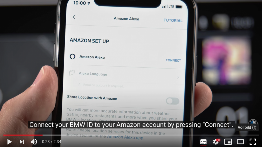 Amazon Alexa vernetzt mit dem BMW System